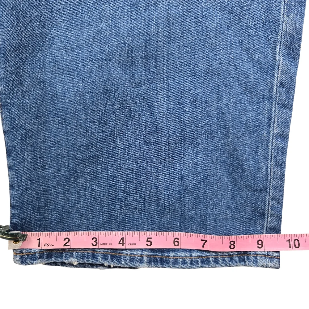 Madewell Curvy Slim Wide-Leg Cropped Blue Jeans 29 Tall - Picture 15 of 15